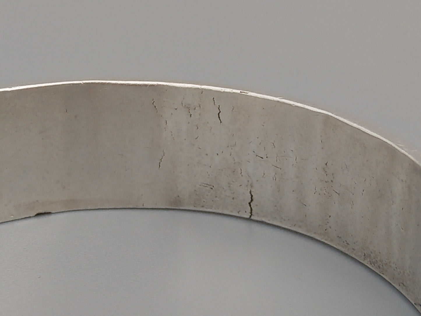 Sterling Silver Navajo Etched Bangle, circa 1900