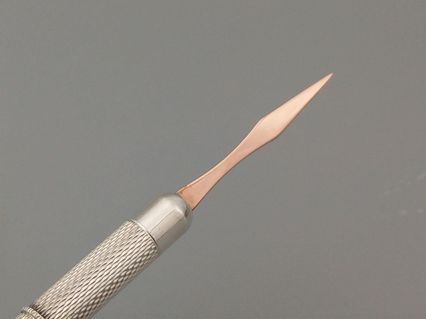 Sterling silver Toothpick pendant with gold tip by William Manton