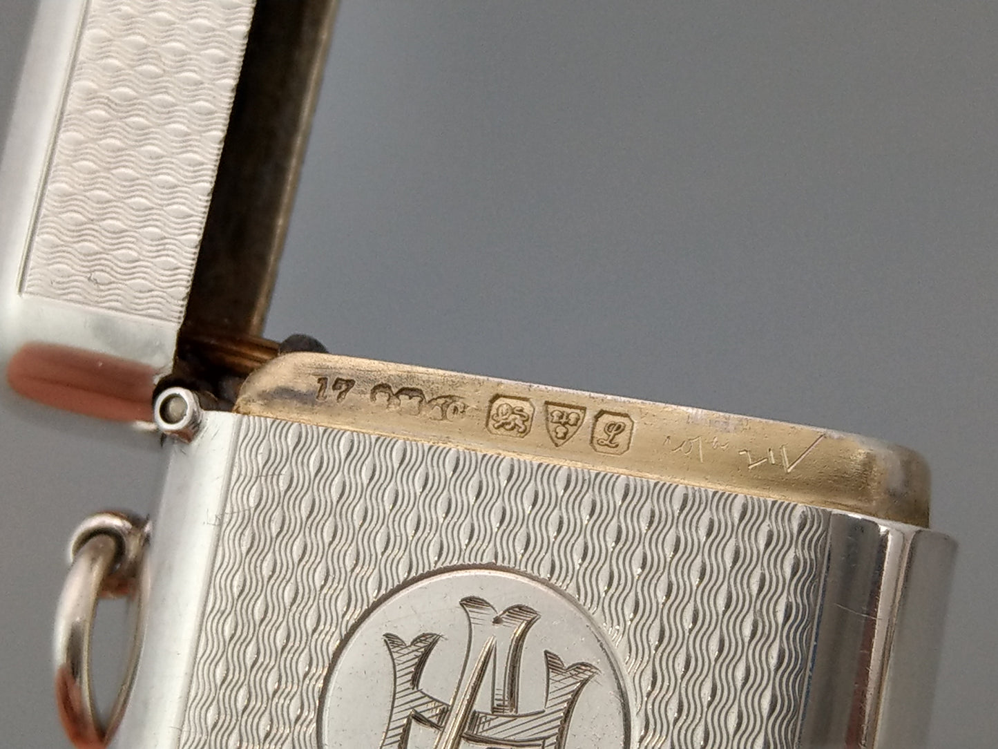 Sterling Silver Match Vesta Case Seamless by Sampson and Mordan