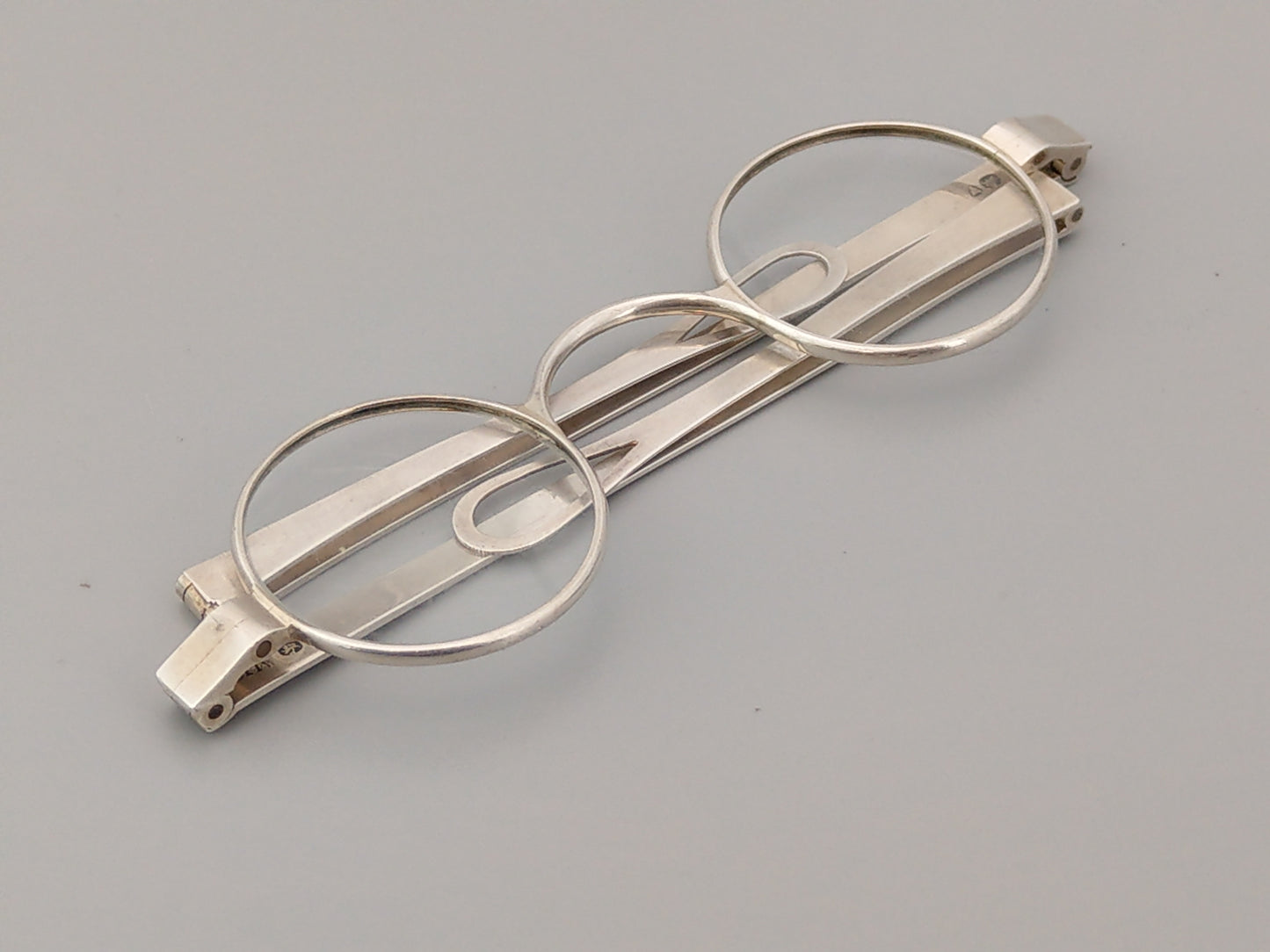 Sterling Silver Regency wig eyeglasses by Mary Ann Holmes 1832