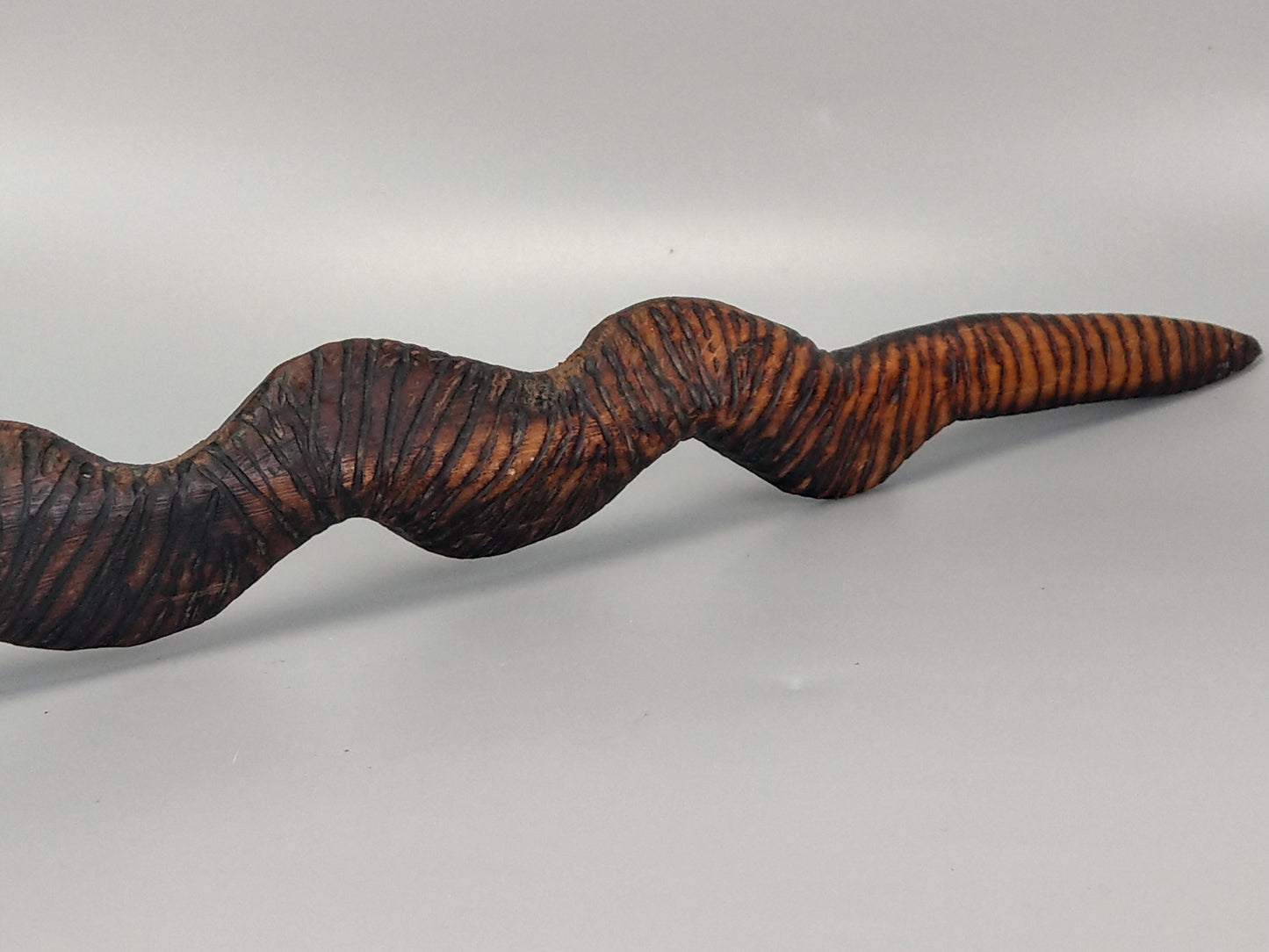 Aboriginal Art Wood Carved Snake Central Australia c1960