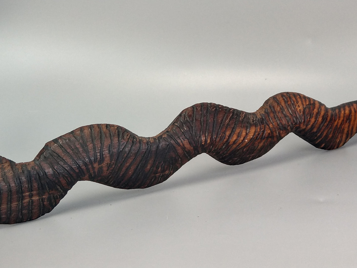 Aboriginal Art Wood Carved Snake Central Australia c1960