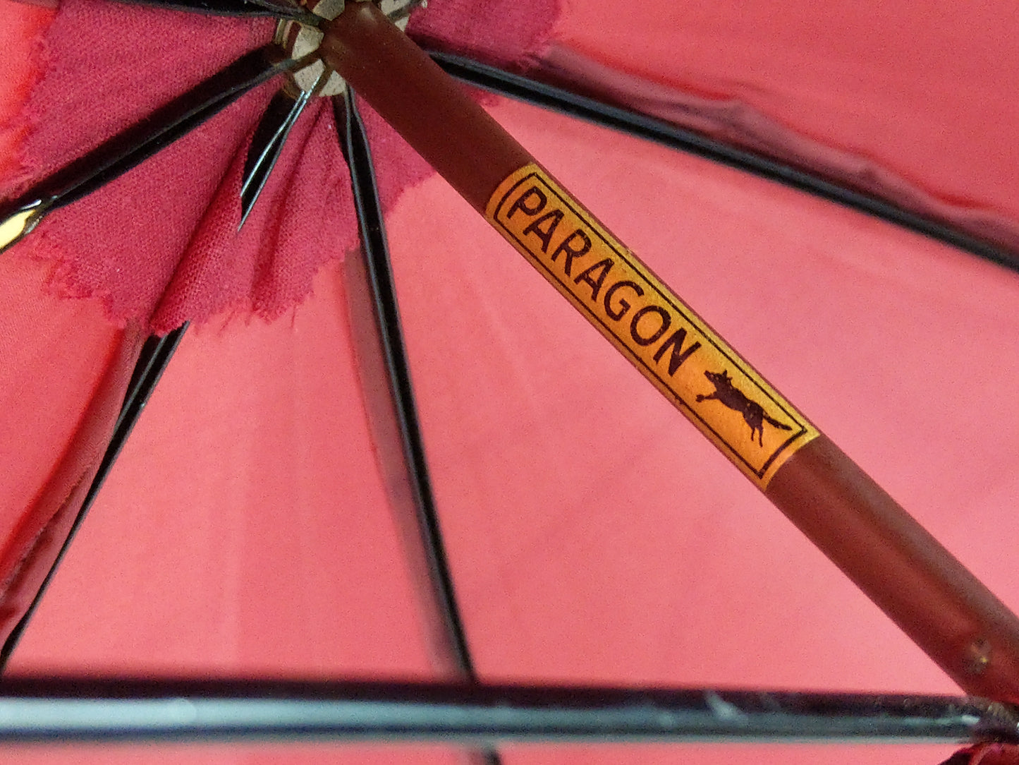 Antique Ladies Umbrella Burgundy Peerless by Paragon S. Fox & Co Ltd