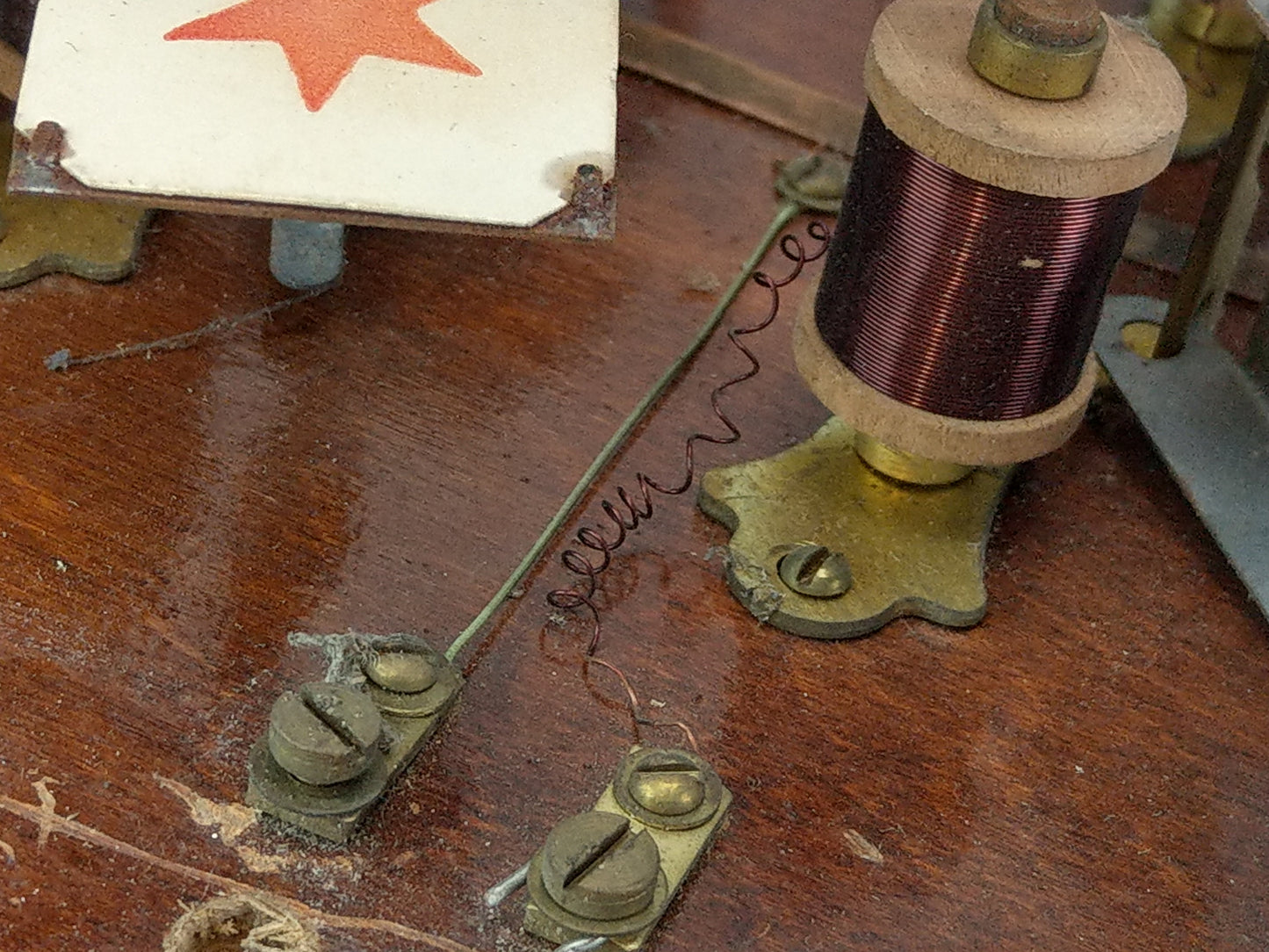 Antique servant's electric bell 6 stars windows