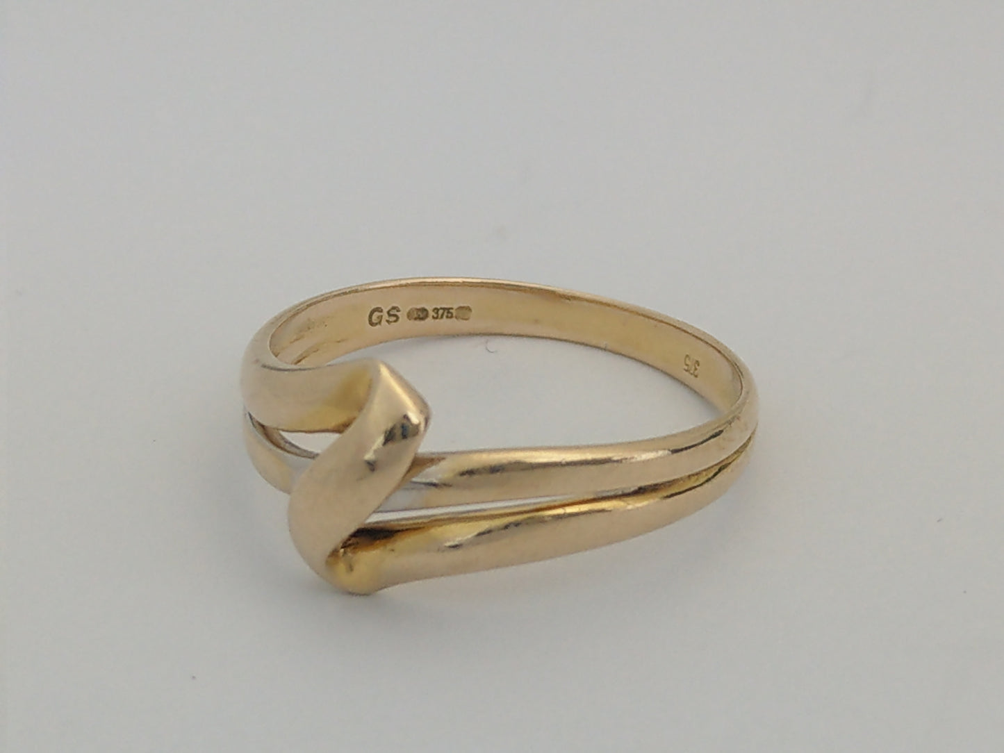 Vintage 9ct Gold Ring Knot Over Loop by George Stockwell