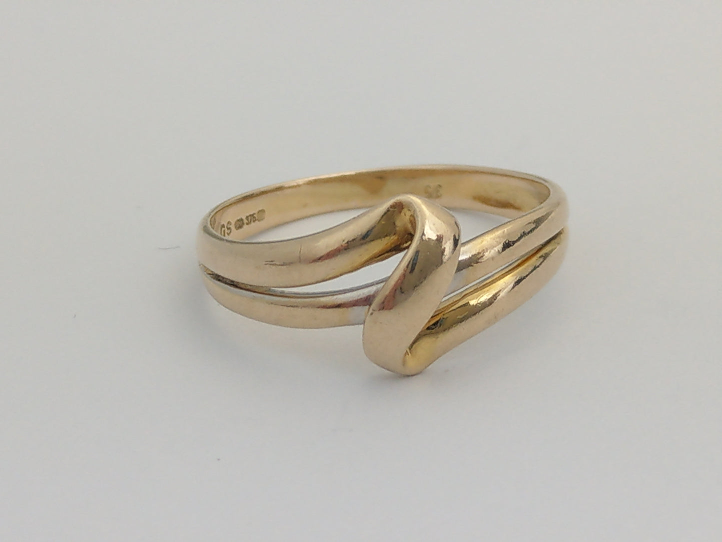 Vintage 9ct Gold Ring Knot Over Loop by George Stockwell