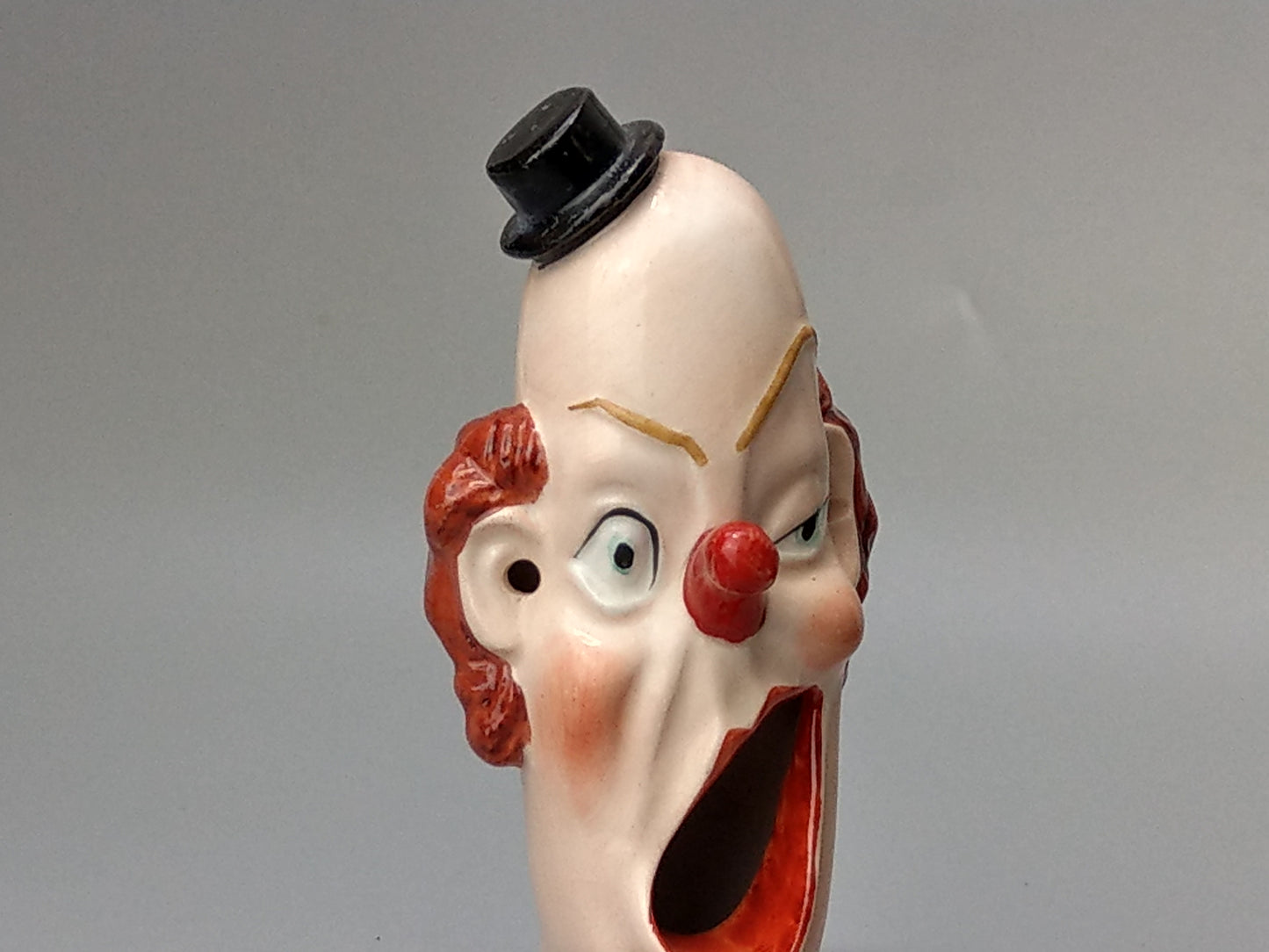 Smoking Head Ashtray Clown Black Ruff in Schäfer Vater Style