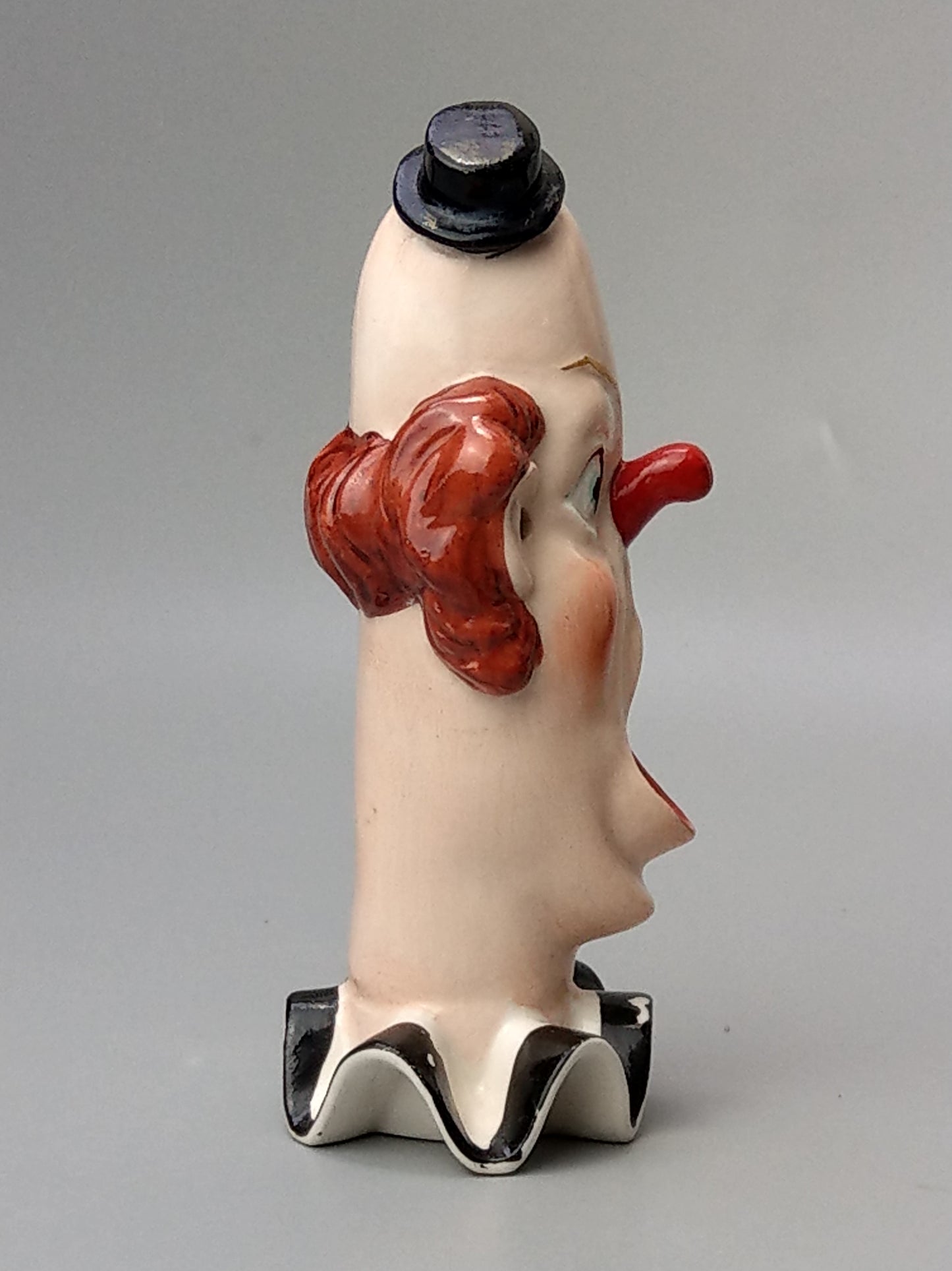 Smoking Head Ashtray Clown Black Ruff in Schäfer Vater Style