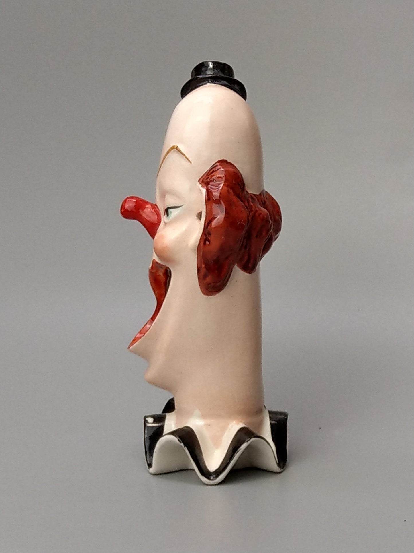 Smoking Head Ashtray Clown Black Ruff in Schäfer Vater Style