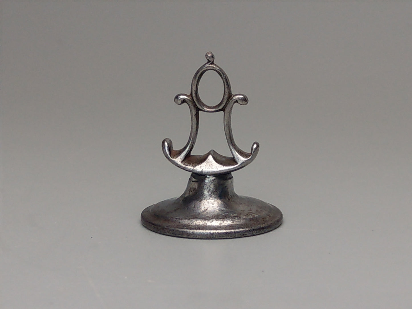 Cut Steel Fob Seal Pendant Monogram WM and Flowers c1770