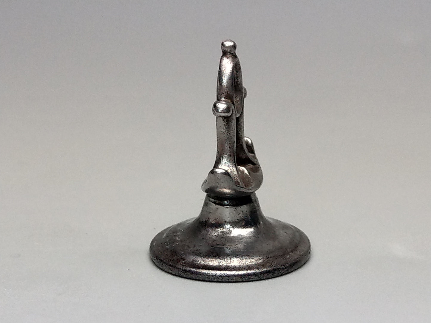 Cut Steel Fob Seal Pendant Monogram WM and Flowers c1770