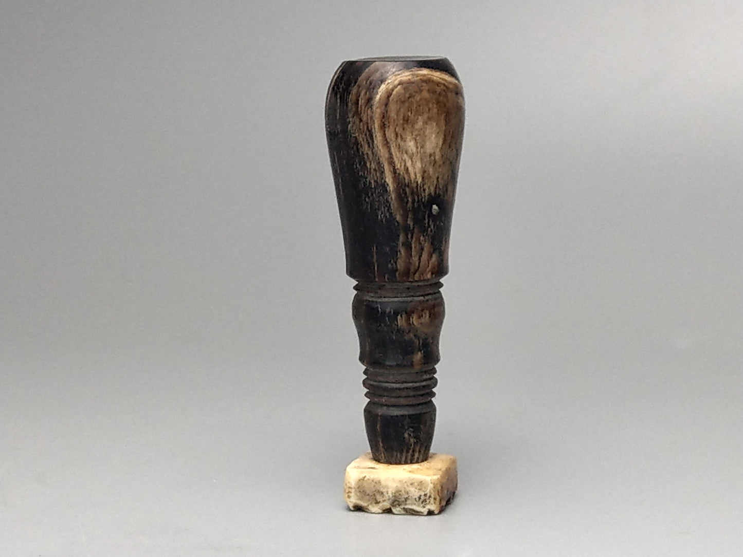 Antique Desk seal Stamp Cypher with Horn Handle and Bone Stamp Monogram M S