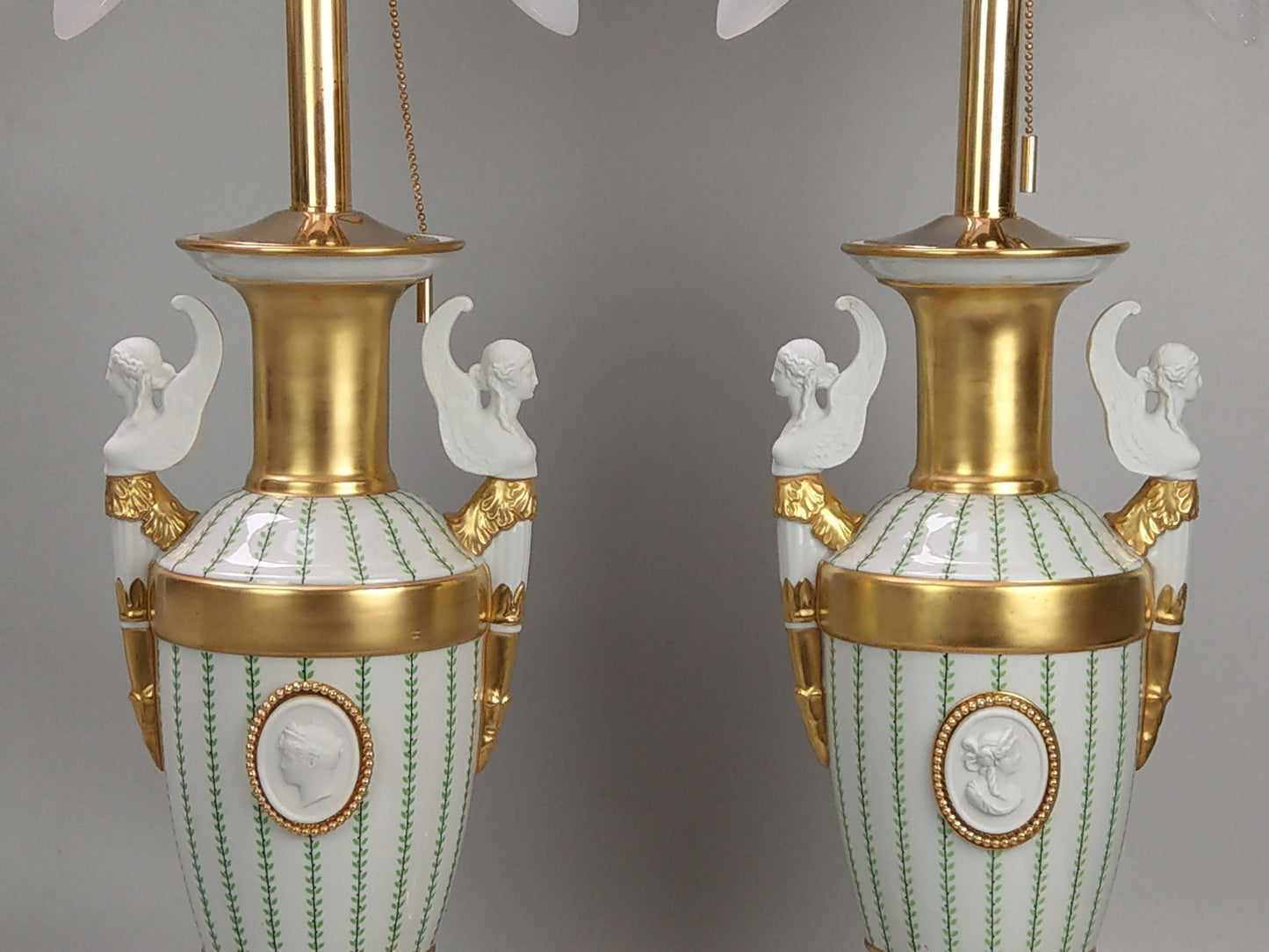 Large Urn lamps Italy made by Giulia Mangani c1970