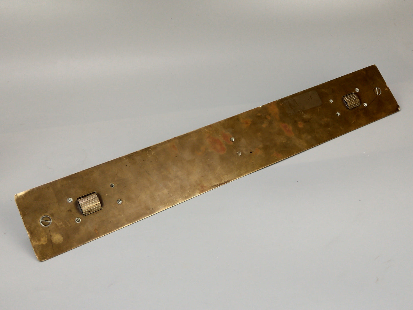 Antique Royal Navy Brass Rolling Ruler by George Lee & Son The Hard Portsmouth ownership by Admiral Henry Ruthven Moore