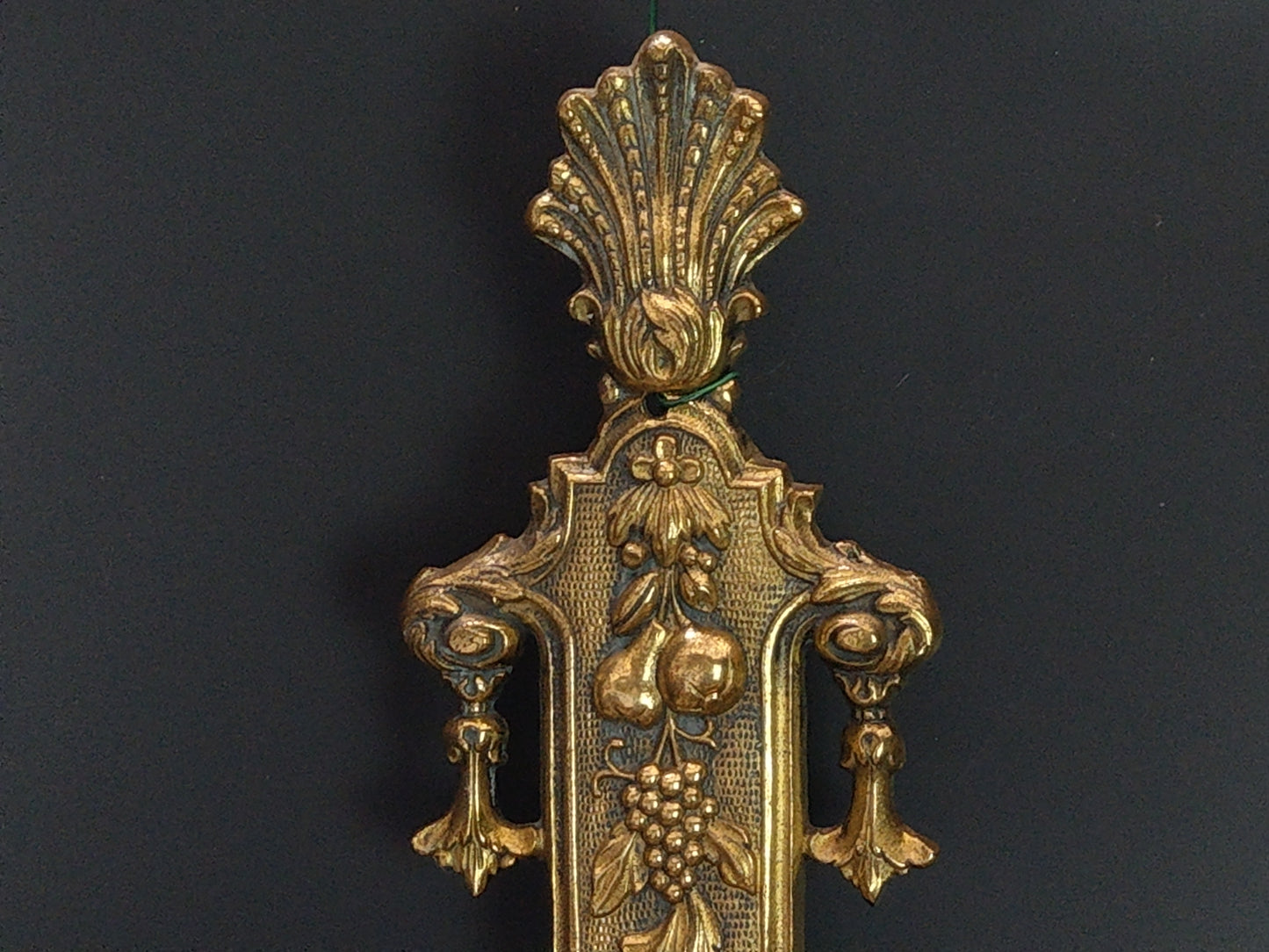 Antique Large Ornate Gold Gilt Brass Wall Sconces