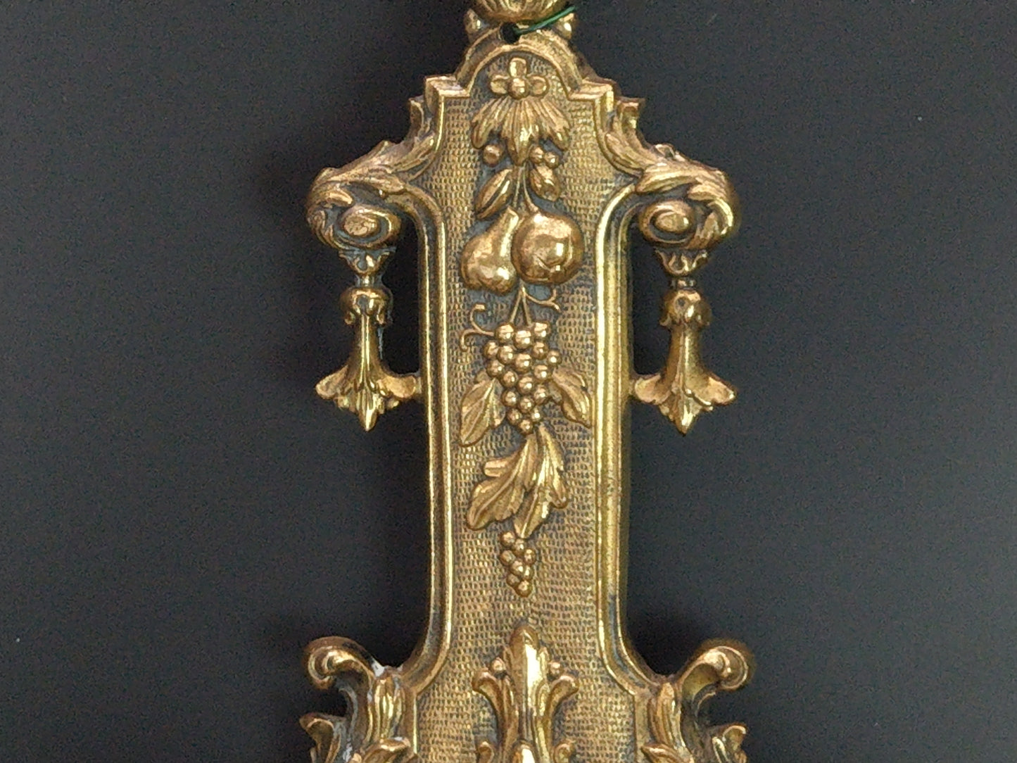 Antique Large Ornate Gold Gilt Brass Wall Sconces