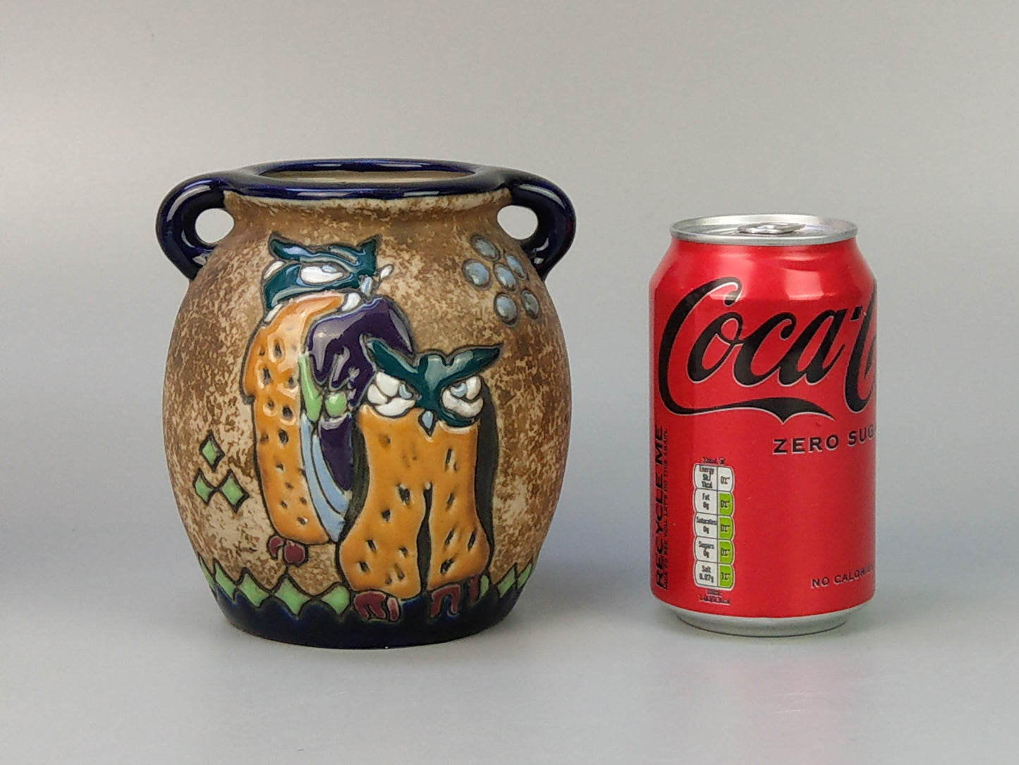 Owl Vase Austrian Amphora Campina Ceramic