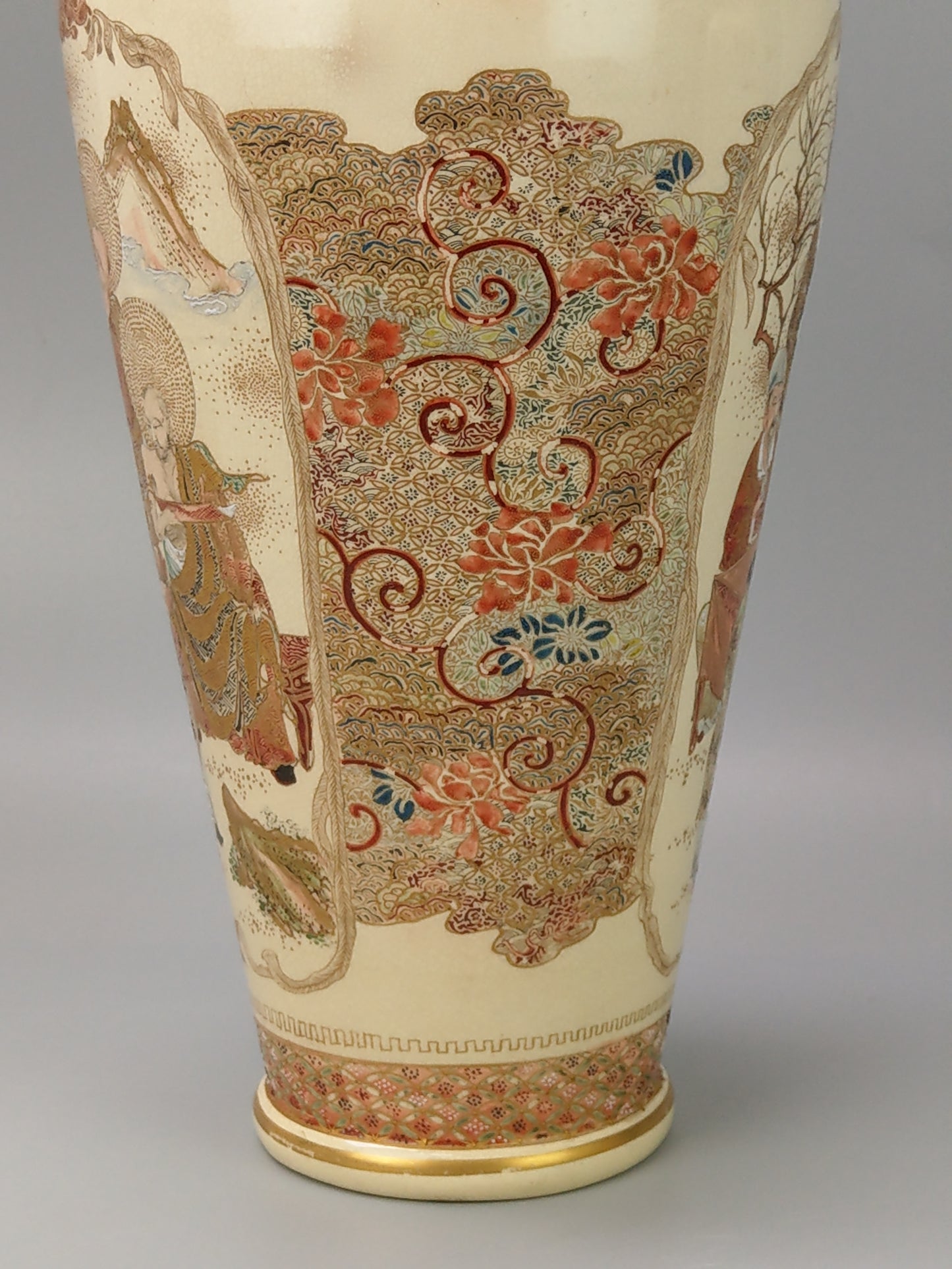 Pair Of large Japanese Satsuma Vases c1870