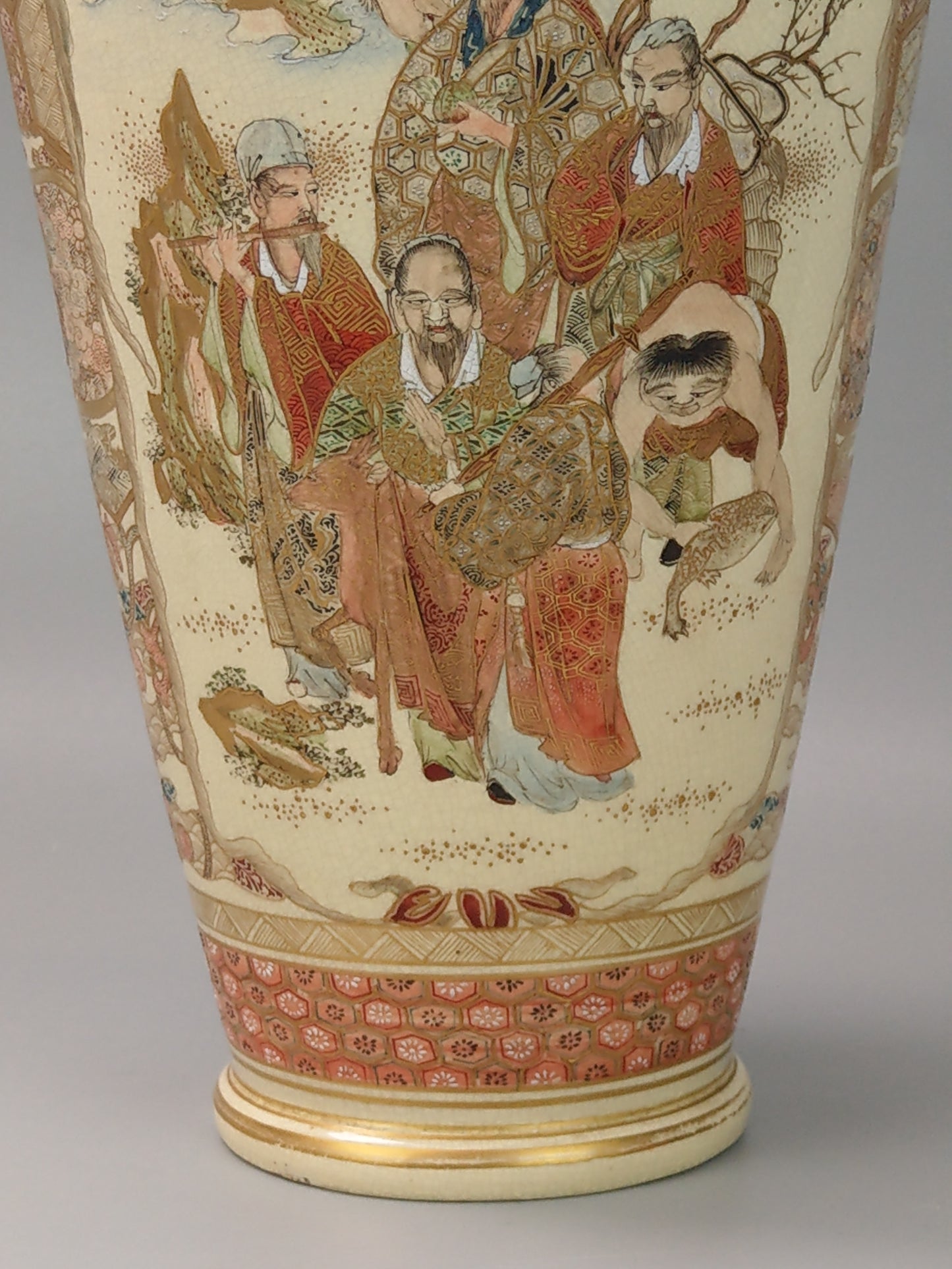 Pair Of large Japanese Satsuma Vases c1870