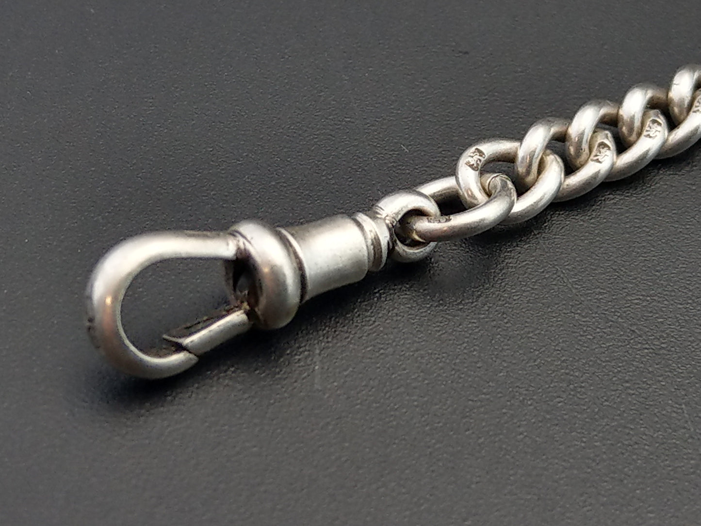 Sterling Silver Single Albert chain Briton & sons 1937