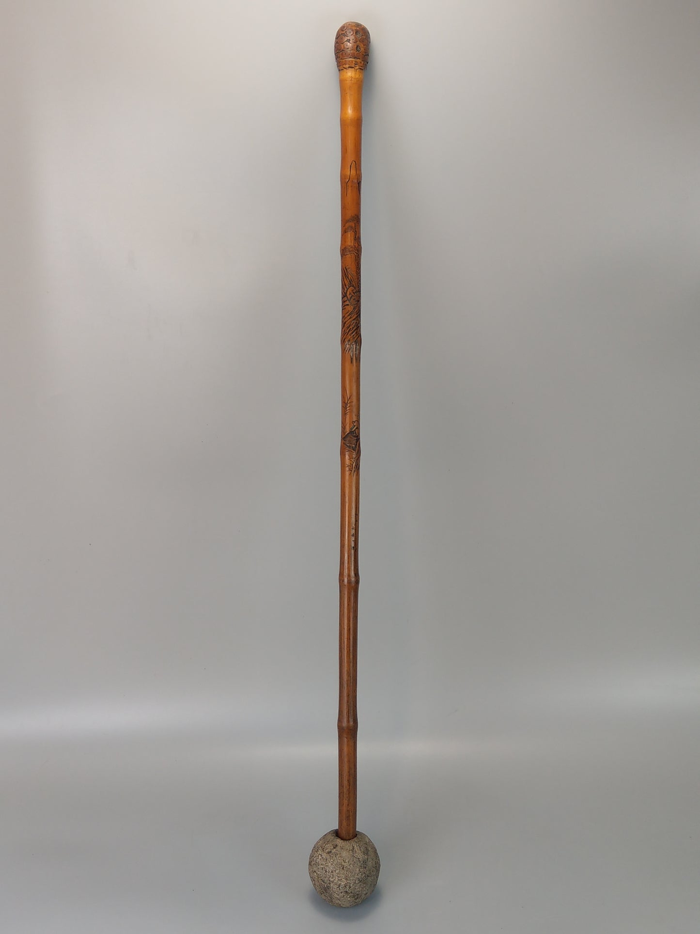 Japanese War Club Mace with stone or Kanabou Club Mace