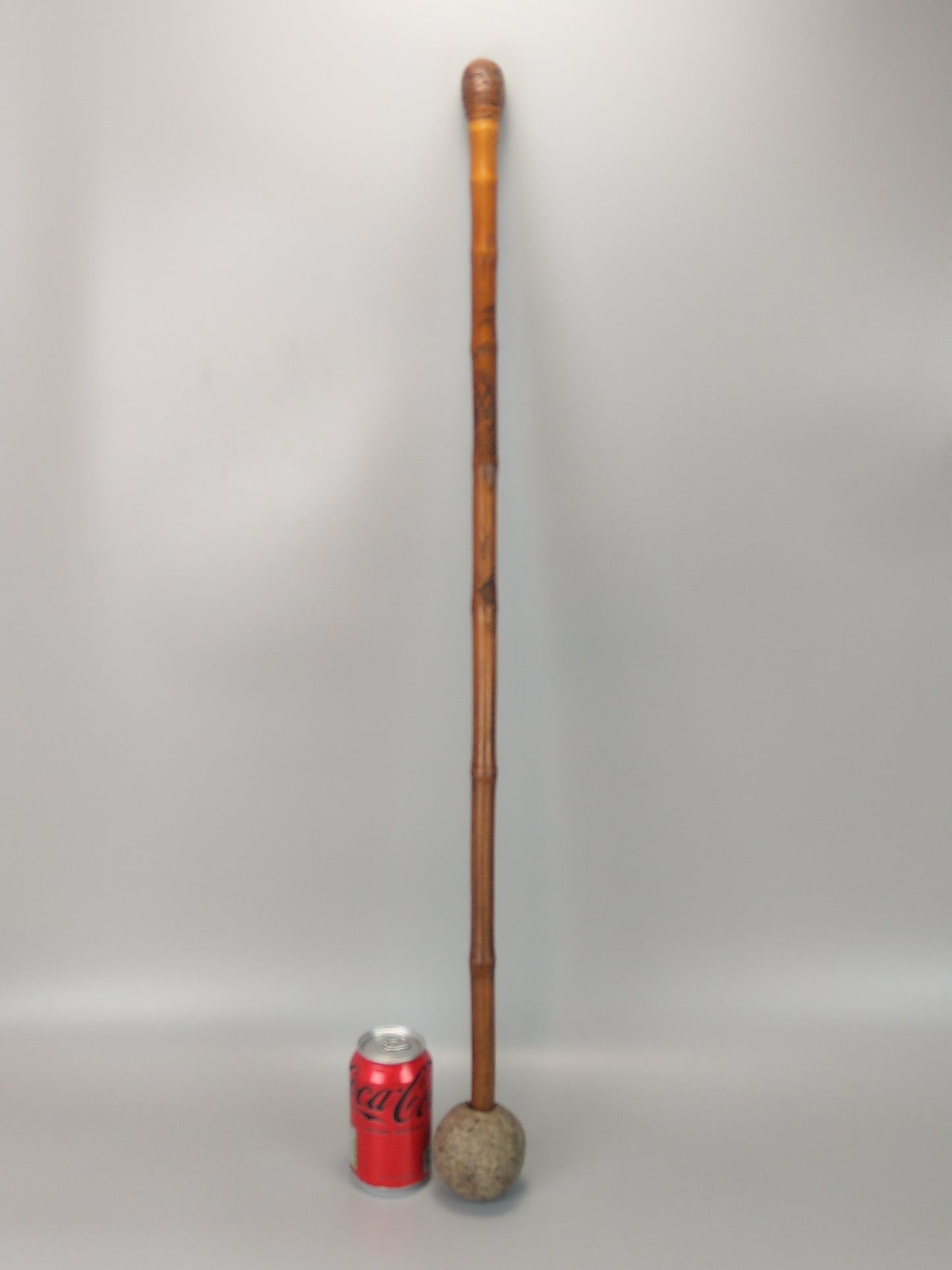 Japanese War Club Mace with stone or Kanabou Club Mace