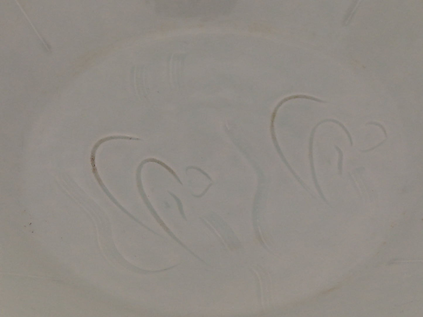 Chinese Qingbai conical porcelain bowl with duck egg blue glaze incised and foliate rim