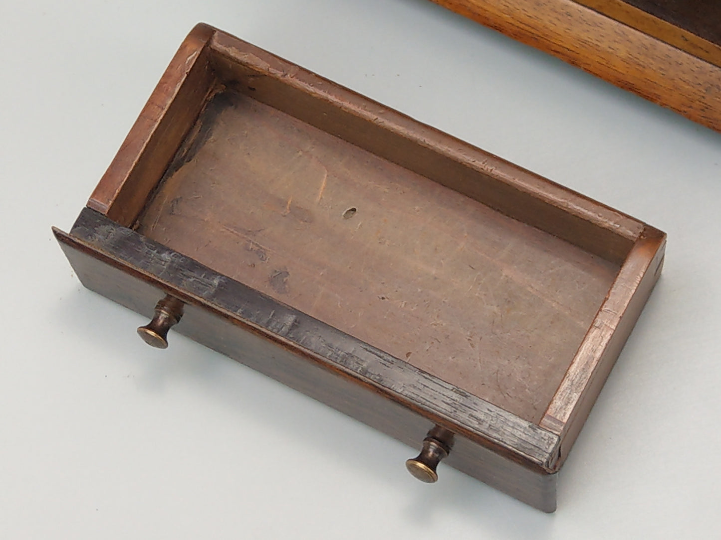 Desktop Victorian pincushion box with drawer