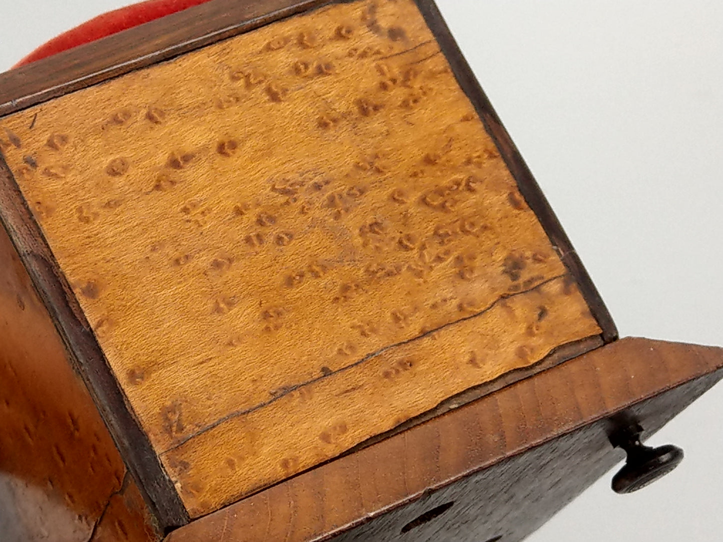 Desktop Victorian pincushion box with drawer