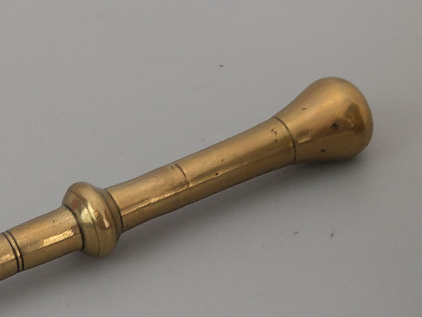 Antique Brass mortar and pestle bell shaped early 18th century