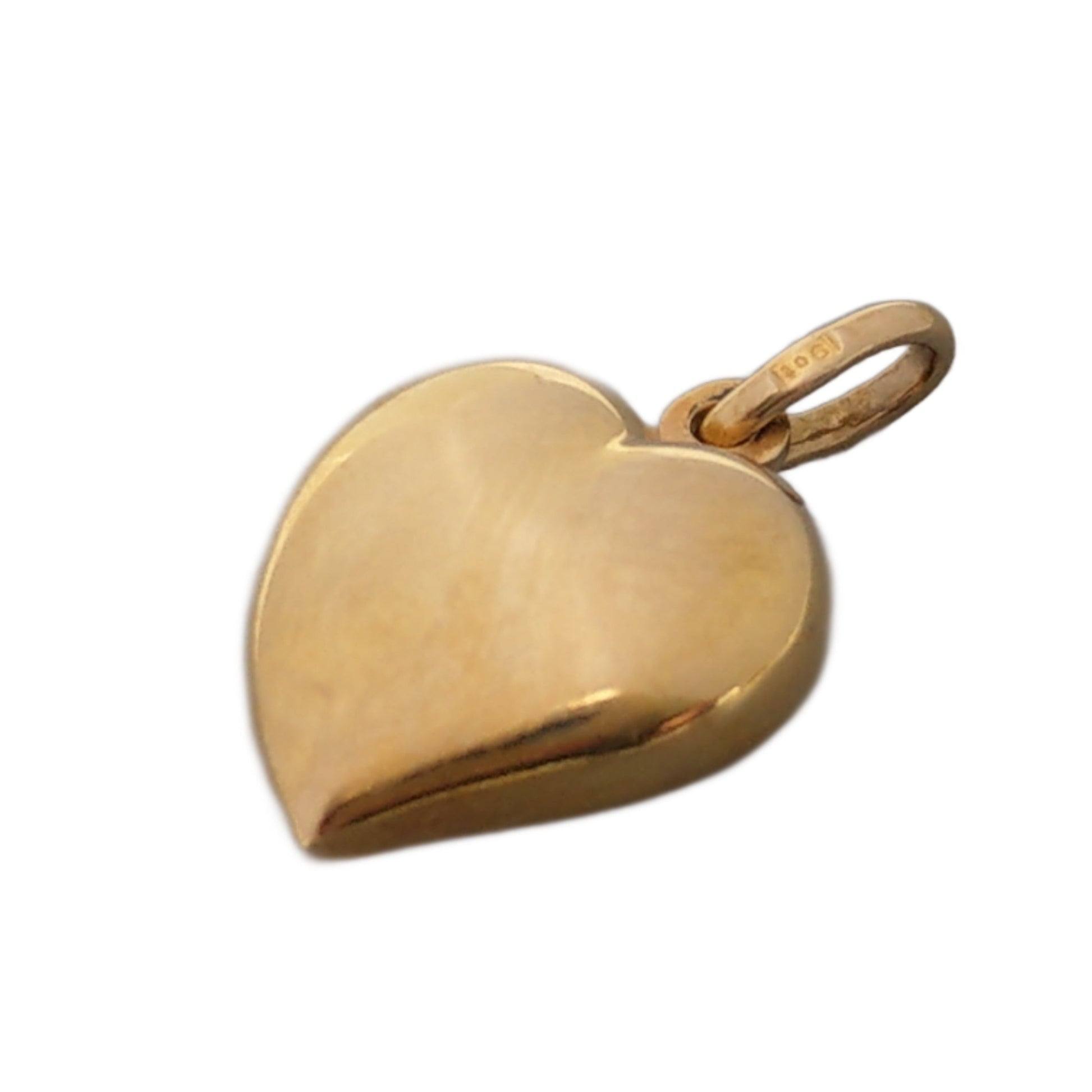 Puffed 9ct Gold Heart Pendan