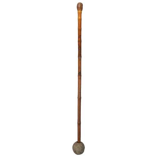 Japanese War Club Mace with stone or Kanabou Club Mace