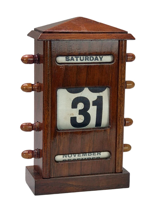 Antique Large Oak perpetual desk calendar