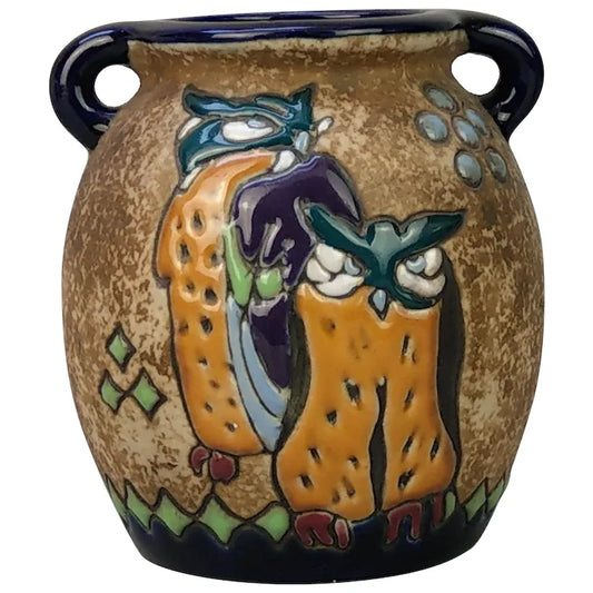 Owl Vase Austrian Amphora Campina Ceramic