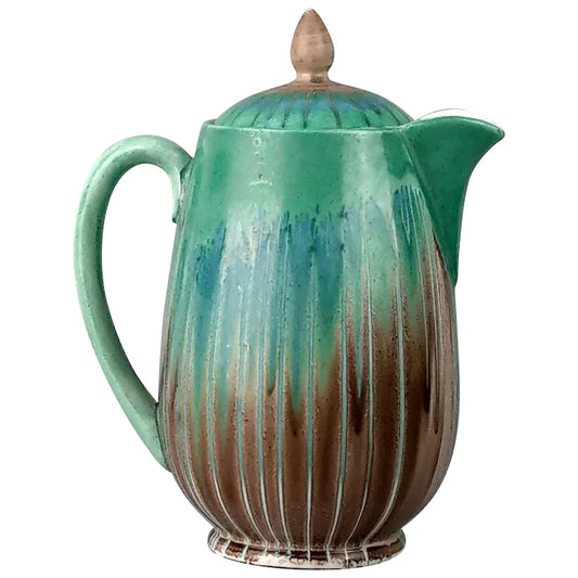 Mint green Coffee pot drip glaze by Shelley Harmony ware pattern 8829