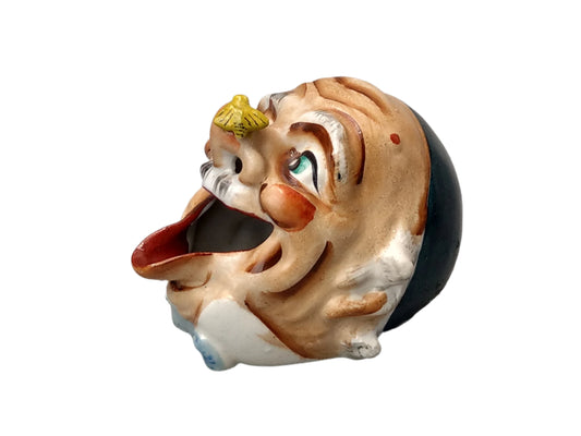 Smoking Head Ashtray - Gentleman with Bee - Novelty Ashtray, Japan
