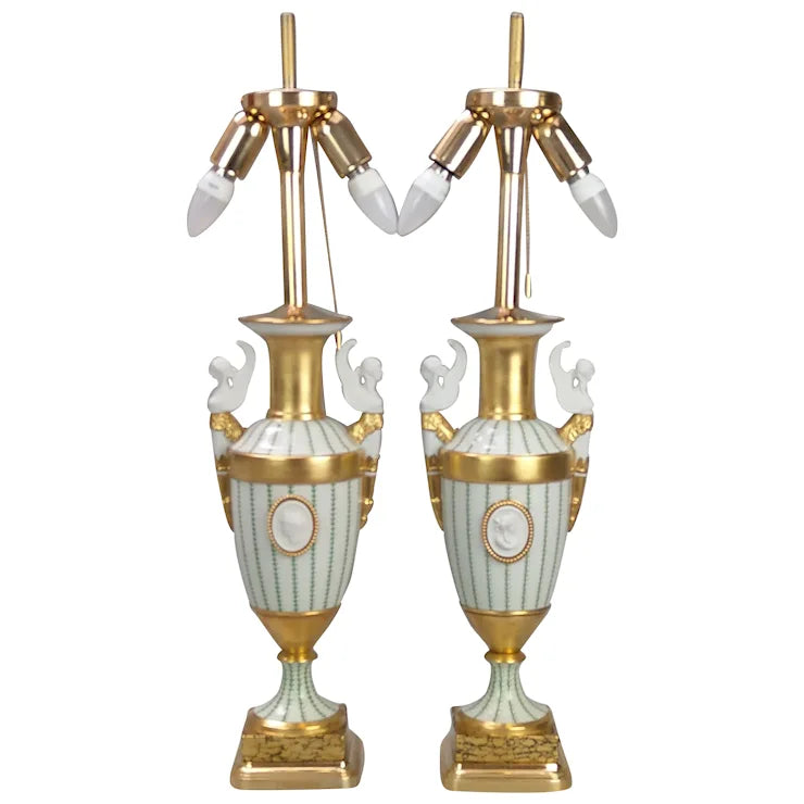 Large Urn lamps Italy made by Giulia Mangani c1970
