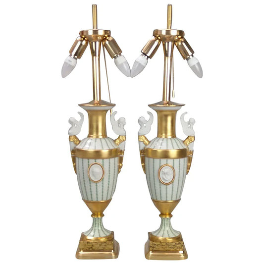 Large Urn lamps Italy made by Giulia Mangani c1970