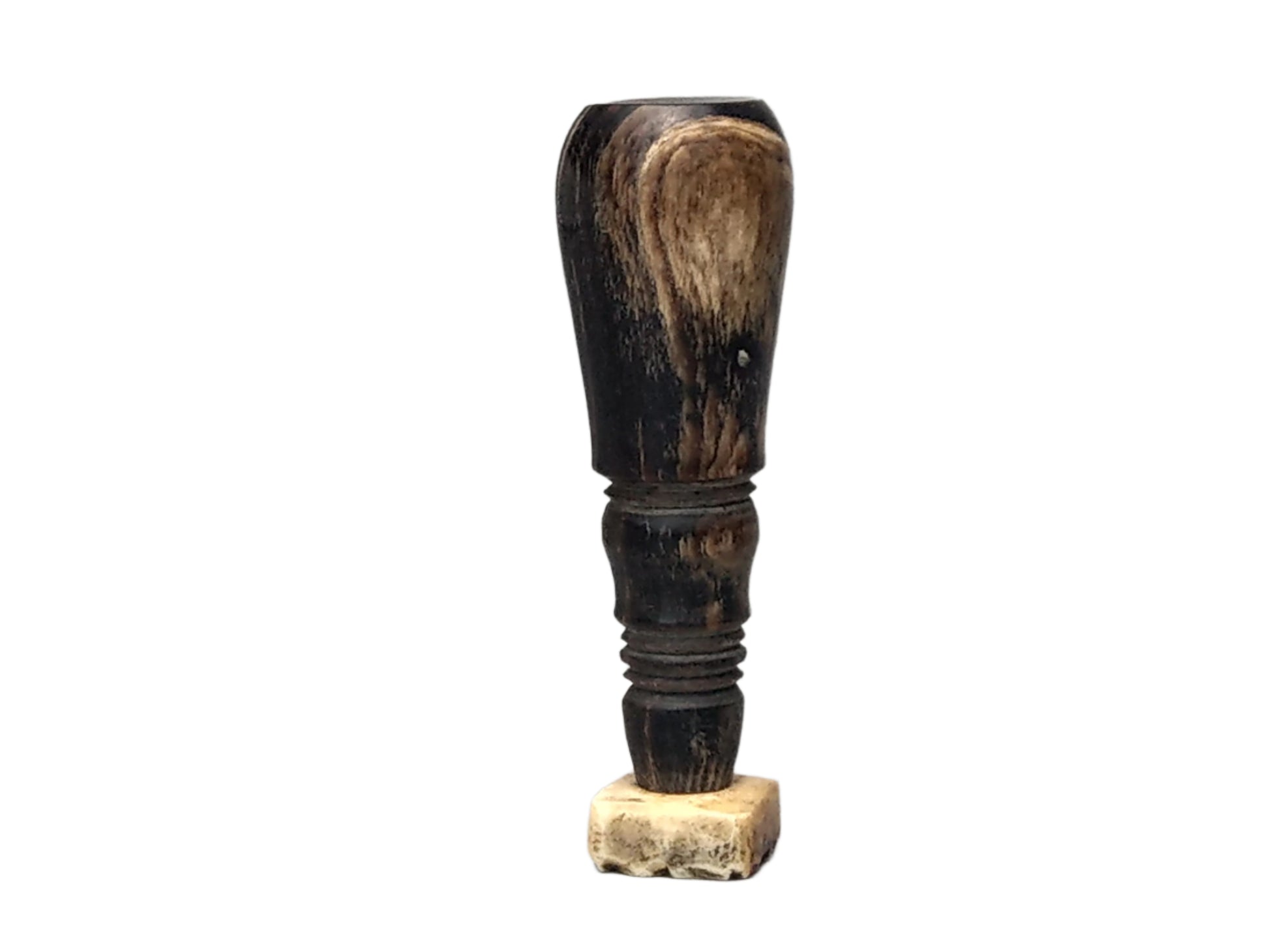 Antique Desk seal Stamp Cypher with Horn Handle and Bone Stamp Monogram M S
