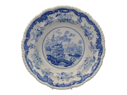 Blue and White Soup Plate Minton Chinese Marine 