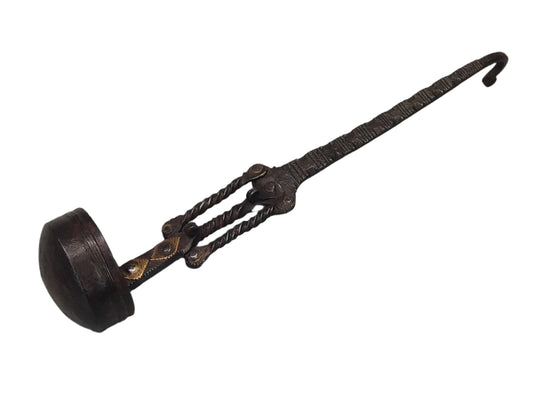 Persian Safavid Dynasty Wrought Iron Ladle or hanging oil lamp