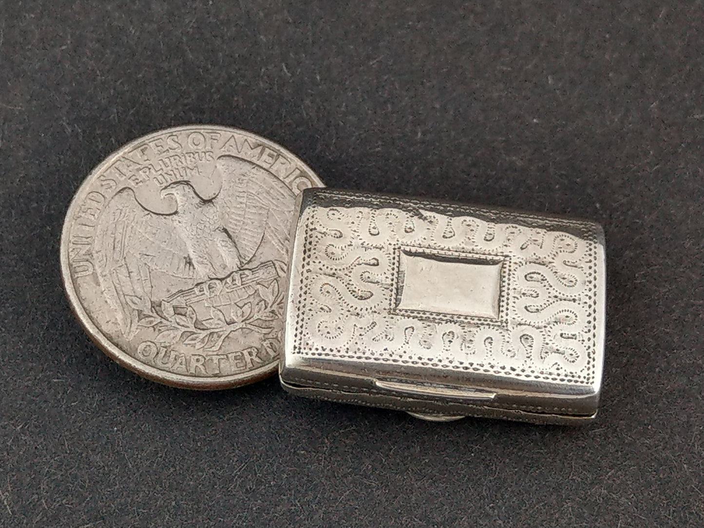 Sterling silver vinaigrette box J Wilmore Birmingham c1820