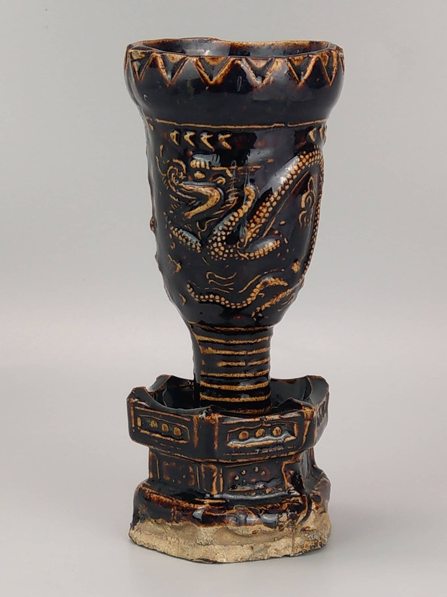 Chinese Incense Holders Song Glazed with Dragon 11th Century  