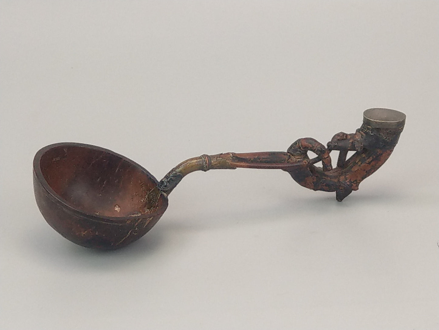 Asian Bamboo and coconut shell Ladle c1800 ceremonial opium smoking