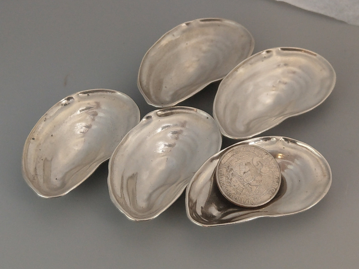 Vintage Sterling Silver Shell Serving Dishes set of 5