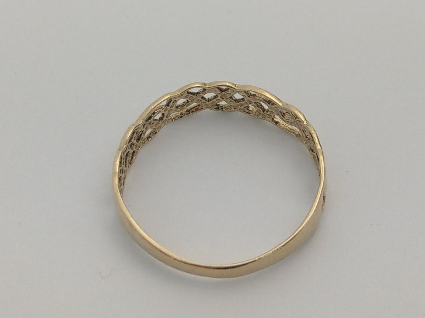 Vintage 9ct Gold Ring Celtic Woven Braided Knot Size N