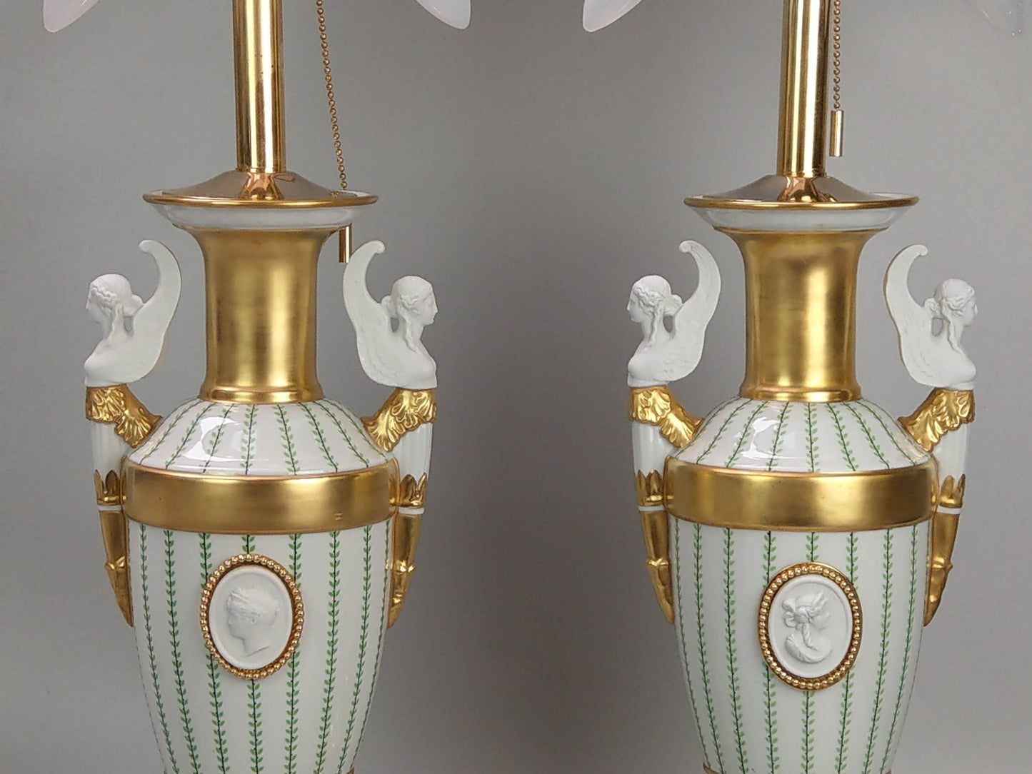 Large Urn lamps Italy made by Giulia Mangani c1970