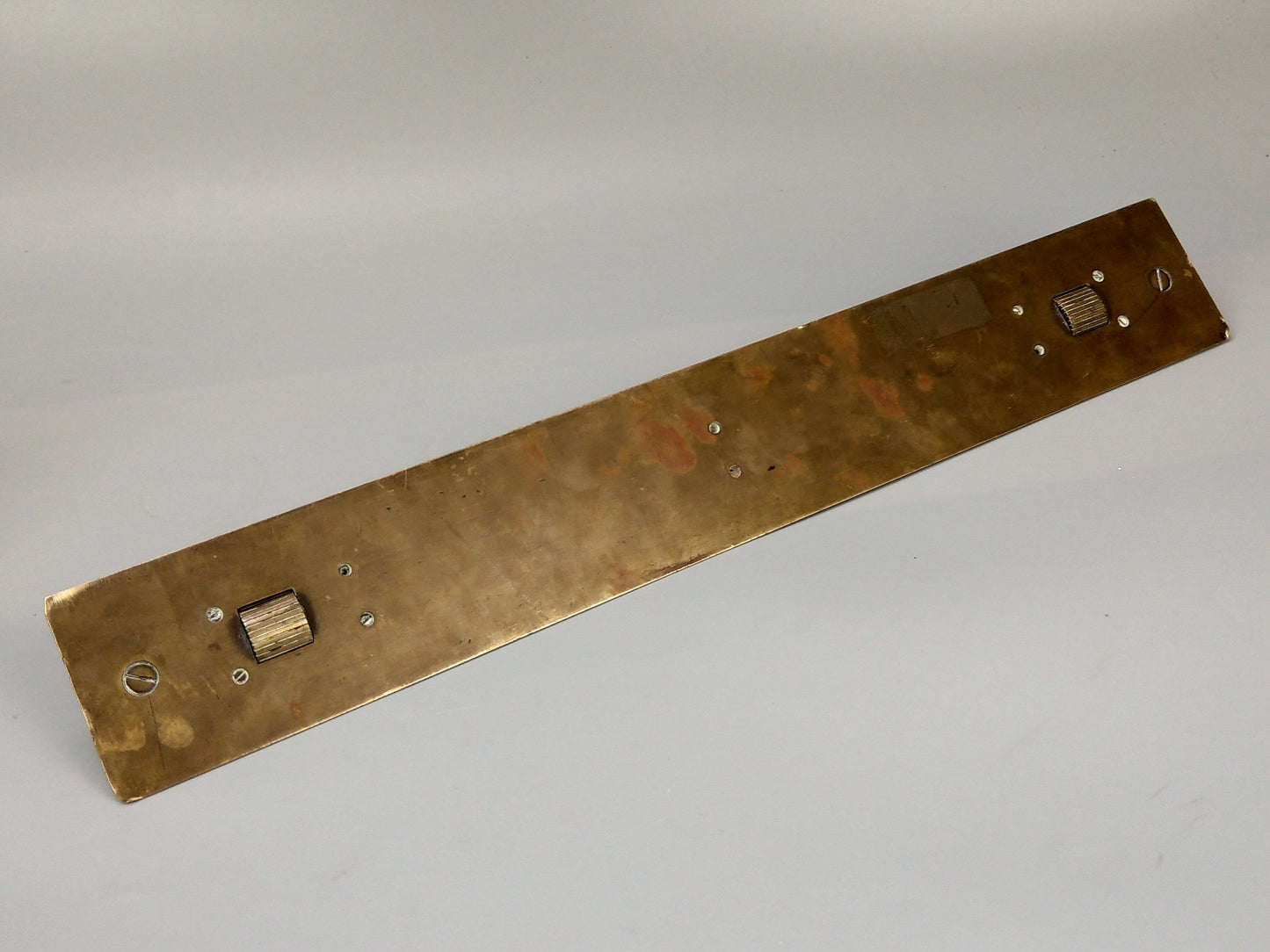 Antique Royal Navy Brass Rolling Ruler by George Lee & Son The Hard Portsmouth ownership by Admiral Henry Ruthven Moore