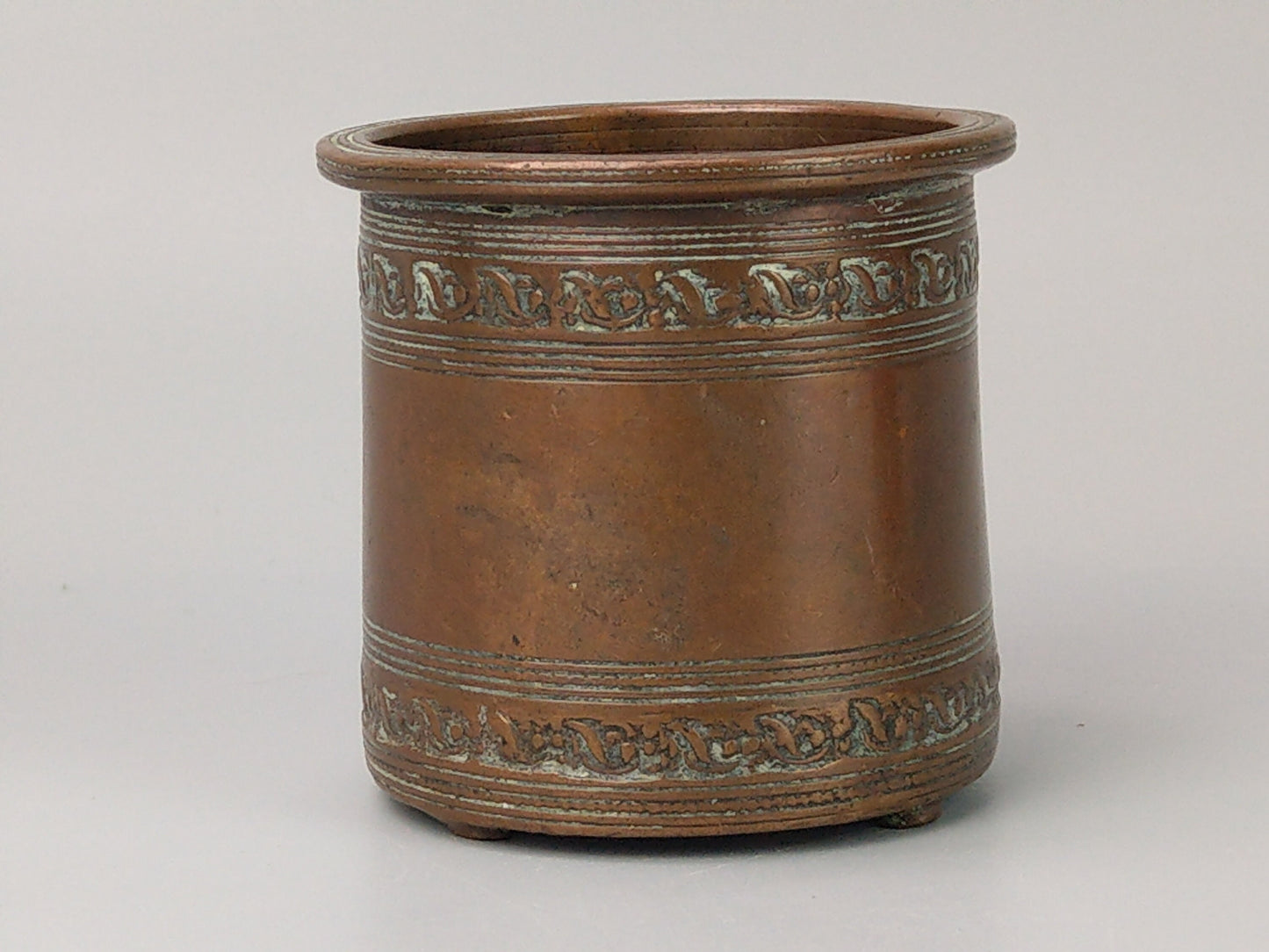 Antique Copper Hindu Traditional Ritual Holy Panchpatra Water